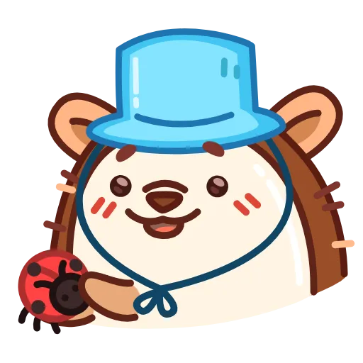 🐞 Стикер «Ёжик» для Telegram