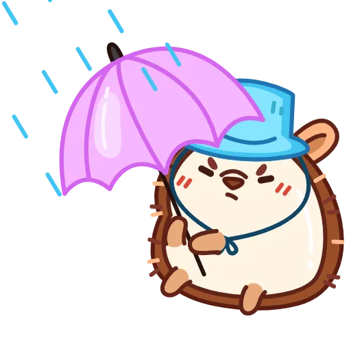☔️ Стикер «Ёжик» для Telegram
