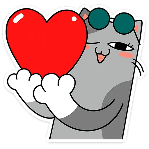 ❤️ Стикер «Коты-гедонисты» для Telegram