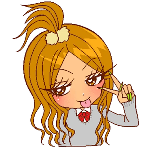 ✌️ Стикер «2000s gyaru» для Telegram