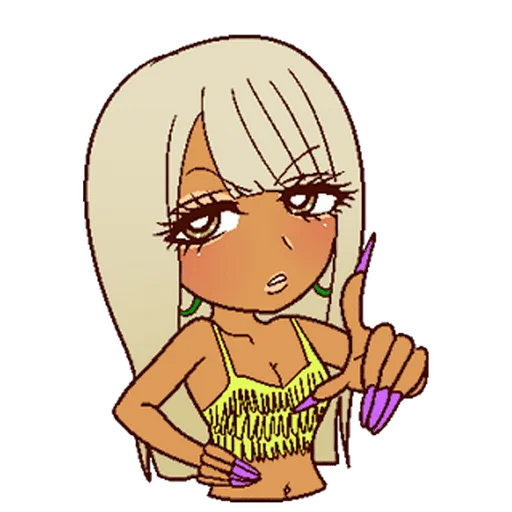 🫵 Стикер «2000s gyaru» для Telegram