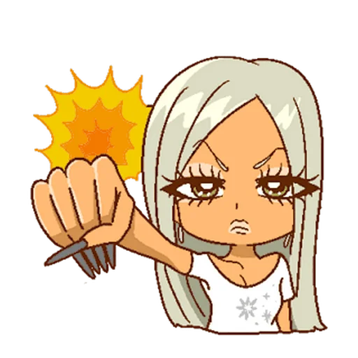 👊 Стикер «2000s gyaru» для Telegram