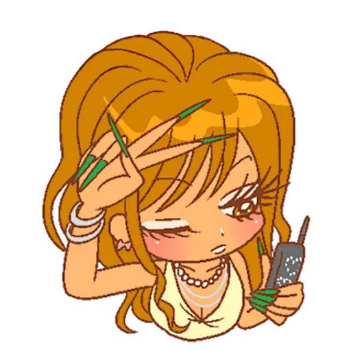 📱 Стикер «2000s gyaru» для Telegram