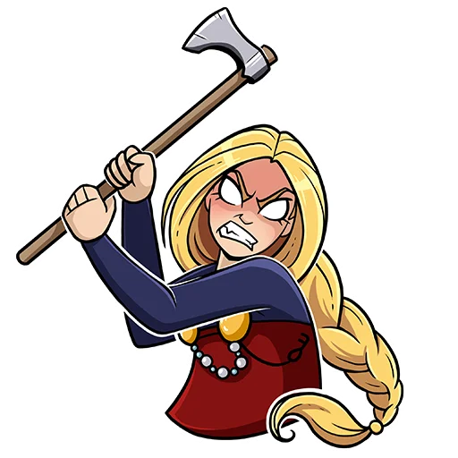 😡 Стикер «Helga the Viking song» для Telegram