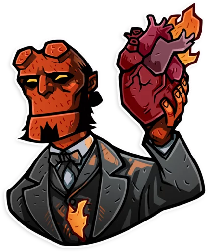 ❤️ Стикер «Hellboy» для Telegram