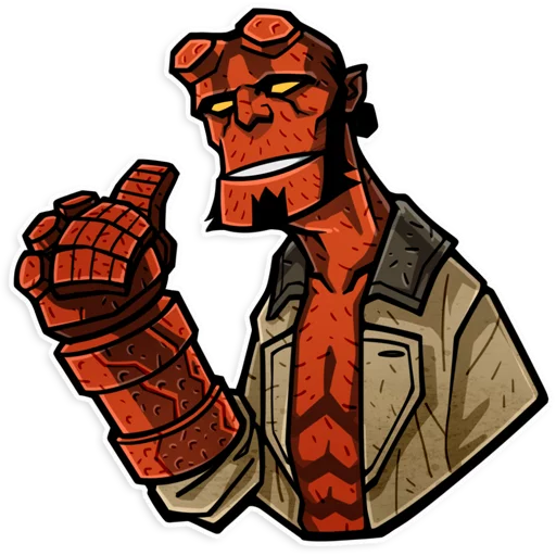 👍 Стикер «Hellboy» для Telegram