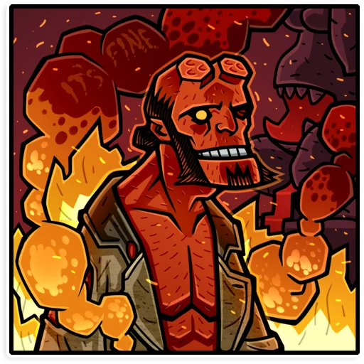 🤕 Стикер «Hellboy» для Telegram