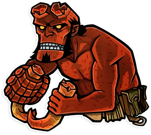 😡 Стикер «Hellboy» для Telegram