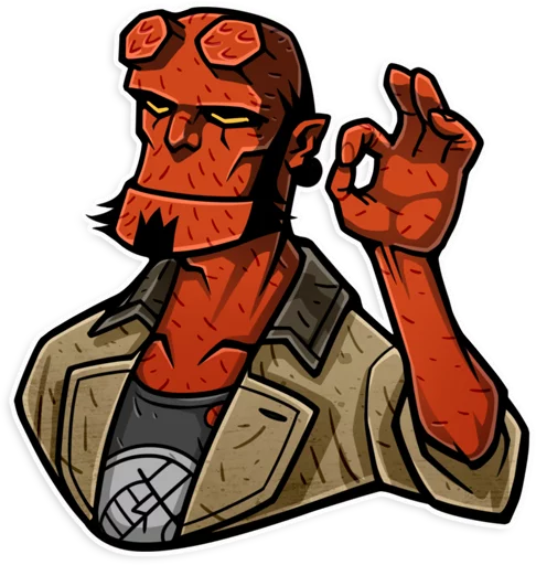 👌 Стикер «Hellboy» для Telegram