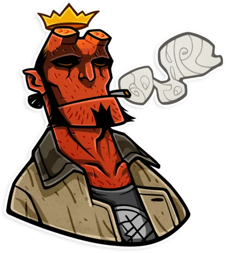 🤴 Стикер «Hellboy» для Telegram