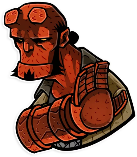 🙅‍♂️ Стикер «Hellboy» для Telegram
