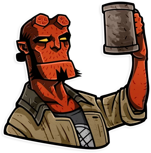 🍺 Стикер «Hellboy» для Telegram