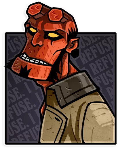 😠 Стикер «Hellboy» для Telegram