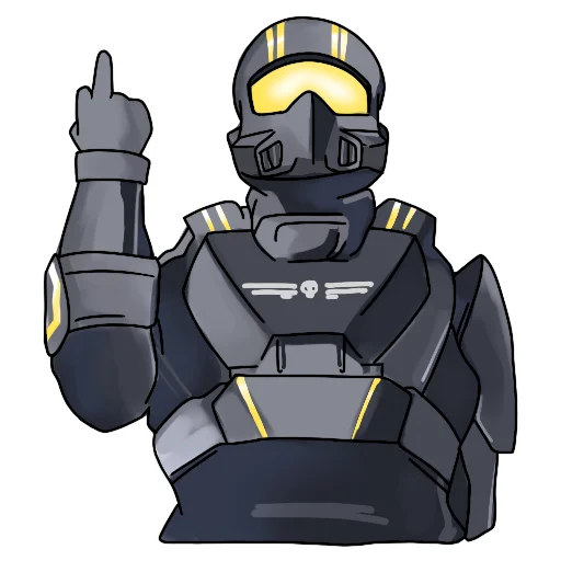 🖕 Стикер «Helldivers Red Caffeine» для Telegram