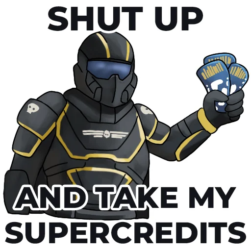💰 Стикер «Helldivers Red Caffeine» для Telegram
