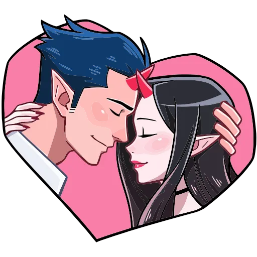 ❤ Эмодзи «Адская парочка» для Telegram