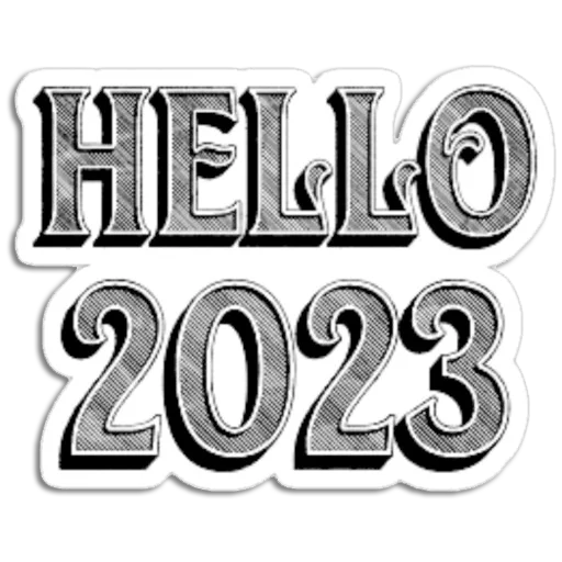👋 Стикер «Hello 2023» для Telegram