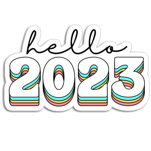 👋 Стикер «Hello 2023» для Telegram