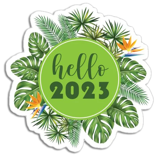 👋 Стикер «Hello 2023» для Telegram