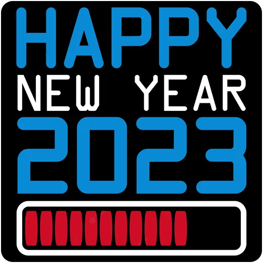 🗓 Стикер «Hello 2023» для Telegram