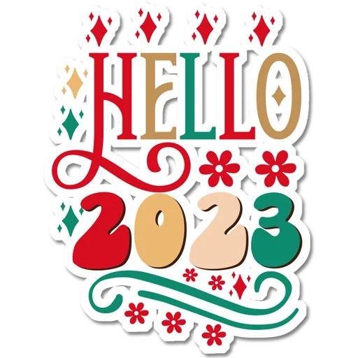👋 Стикер «Hello 2023» для Telegram