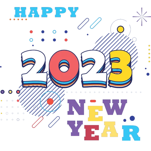 🗓 Стикер «Hello 2023» для Telegram