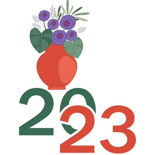 🗓 Стикер «Hello 2023» для Telegram