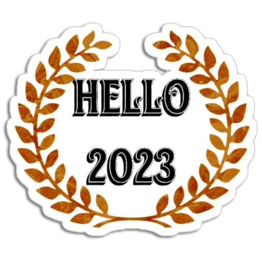 👋 Стикер «Hello 2023» для Telegram