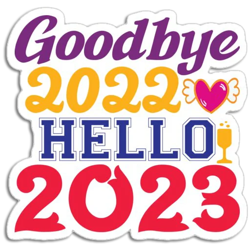 👋 Стикер «Hello 2023» для Telegram