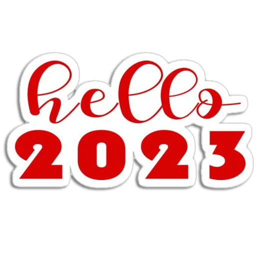 👋 Стикер «Hello 2023» для Telegram