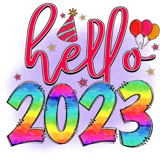 👋 Стикер «Hello 2023» для Telegram