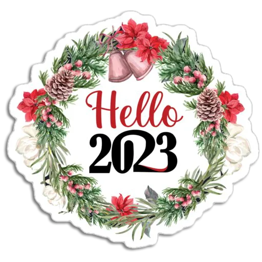 👋 Стикер «Hello 2023» для Telegram