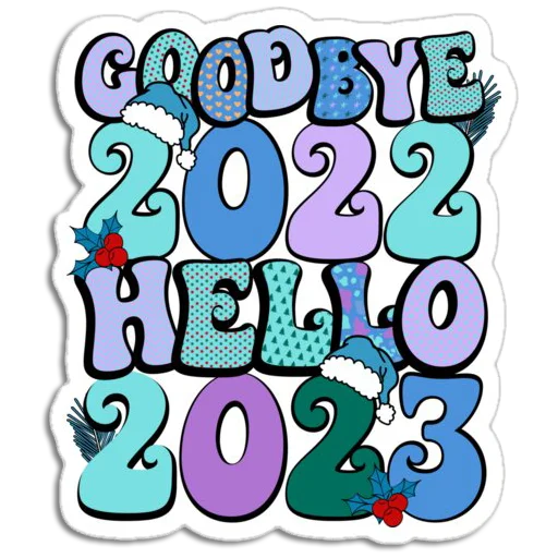 👋 Стикер «Hello 2023» для Telegram
