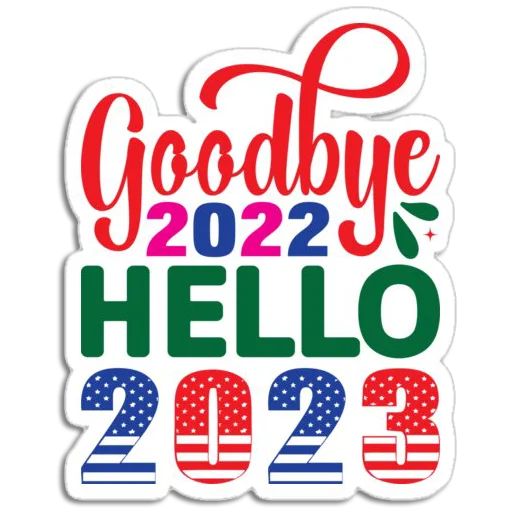👋 Стикер «Hello 2023» для Telegram
