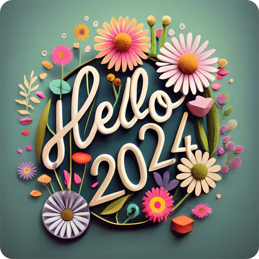 👋 Стикер «Hello 2024» для Telegram