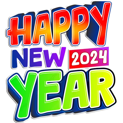 😊 Стикер «Hello 2024» для Telegram
