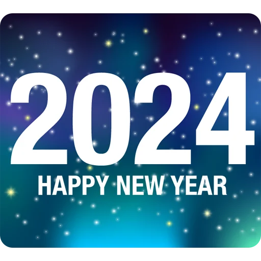😊 Стикер «Hello 2024» для Telegram