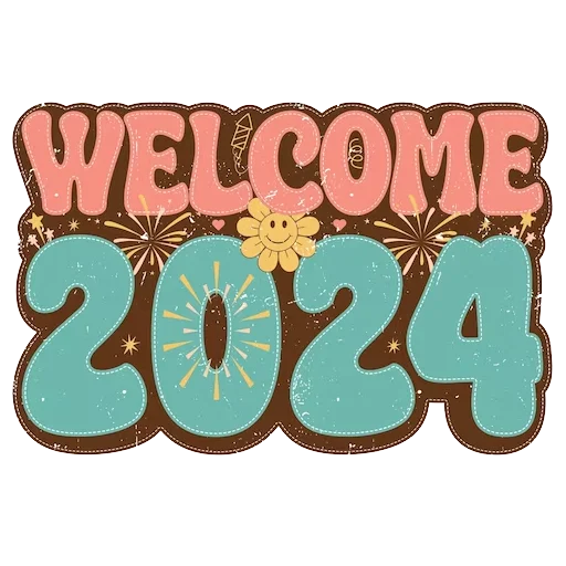 🙏 Стикер «Hello 2024» для Telegram