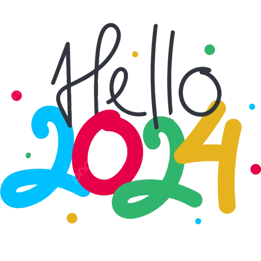 👋 Стикер «Hello 2024» для Telegram