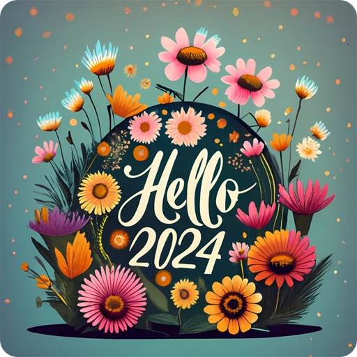 👋 Стикер «Hello 2024» для Telegram