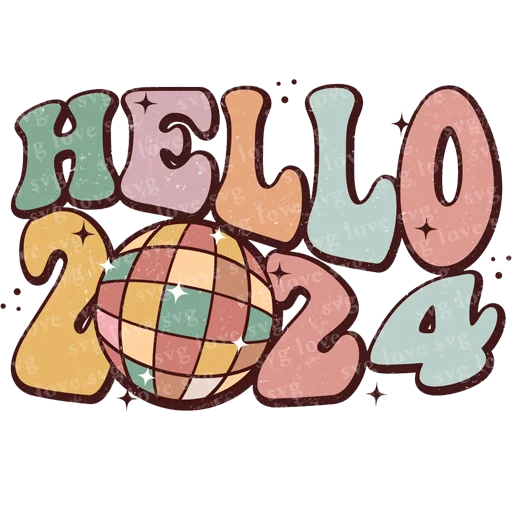👋 Стикер «Hello 2024» для Telegram