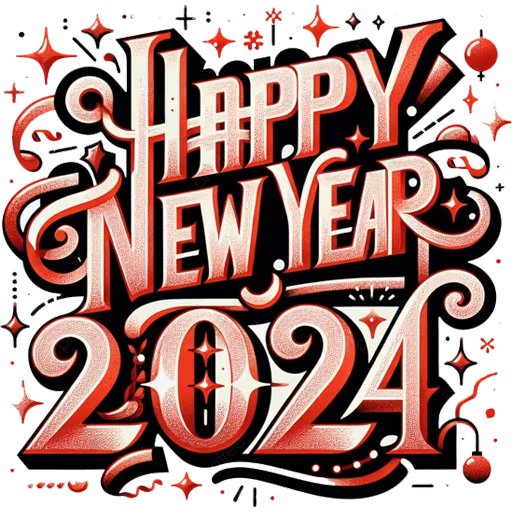 😊 Стикер «Hello 2024» для Telegram
