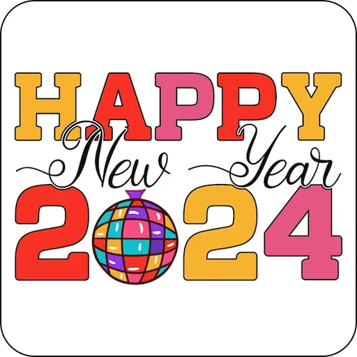 😊 Стикер «Hello 2024» для Telegram