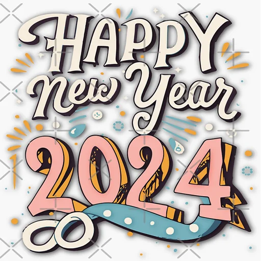 😊 Стикер «Hello 2024» для Telegram