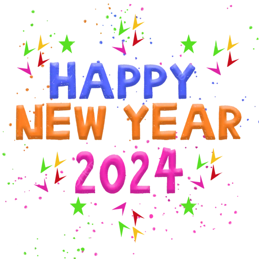😊 Стикер «Hello 2024» для Telegram