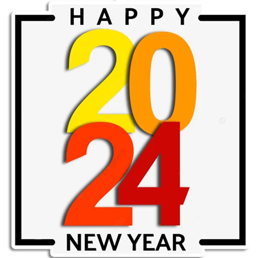 😊 Стикер «Hello 2024» для Telegram