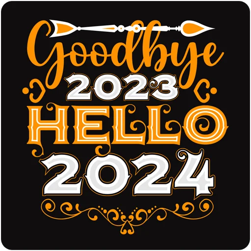 👋 Стикер «Hello 2024» для Telegram