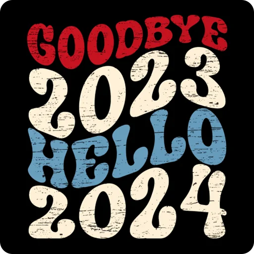 👋 Стикер «Hello 2024» для Telegram