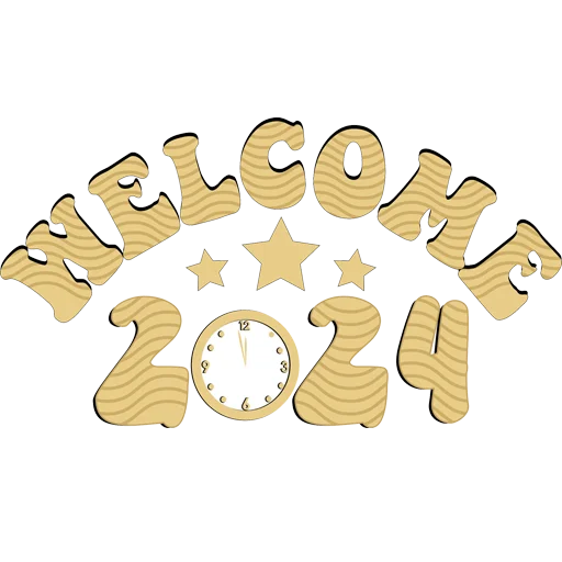 🙏 Стикер «Hello 2024» для Telegram