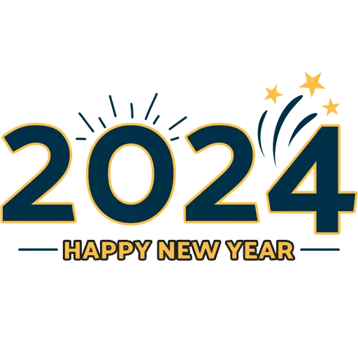 😊 Стикер «Hello 2024» для Telegram